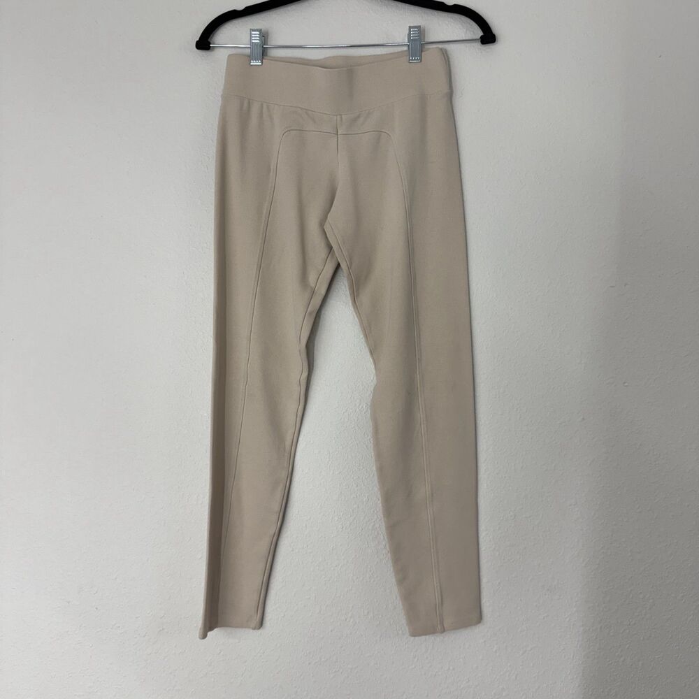 Zara Basics High Waist Leggings Womens Medium 28 Beige Tan Soft Pull On Pants